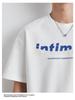 Yizhi Men's Summer 2025 European & American Heavyweight Letter Print Short-Sleeved T-Shirt