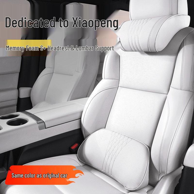 Xpeng P7/P5 Headrest Neck Pillow & Lumbar Support Cushion for Comfort in Car Interior