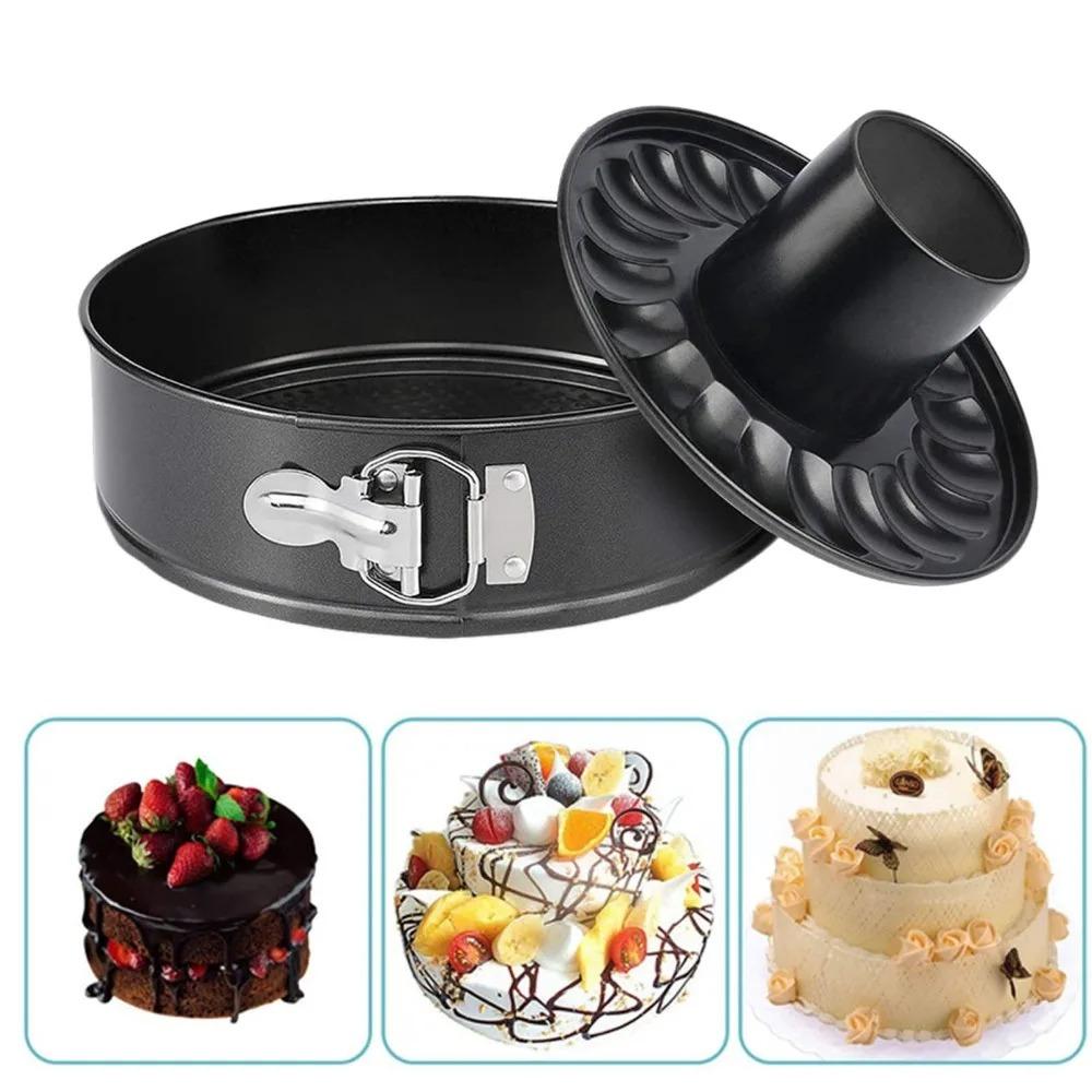 with Buckle Springform Cake Pan Detachable Bottom Cheesecake Mold 7 in Chiffon Cake Pan  Bread