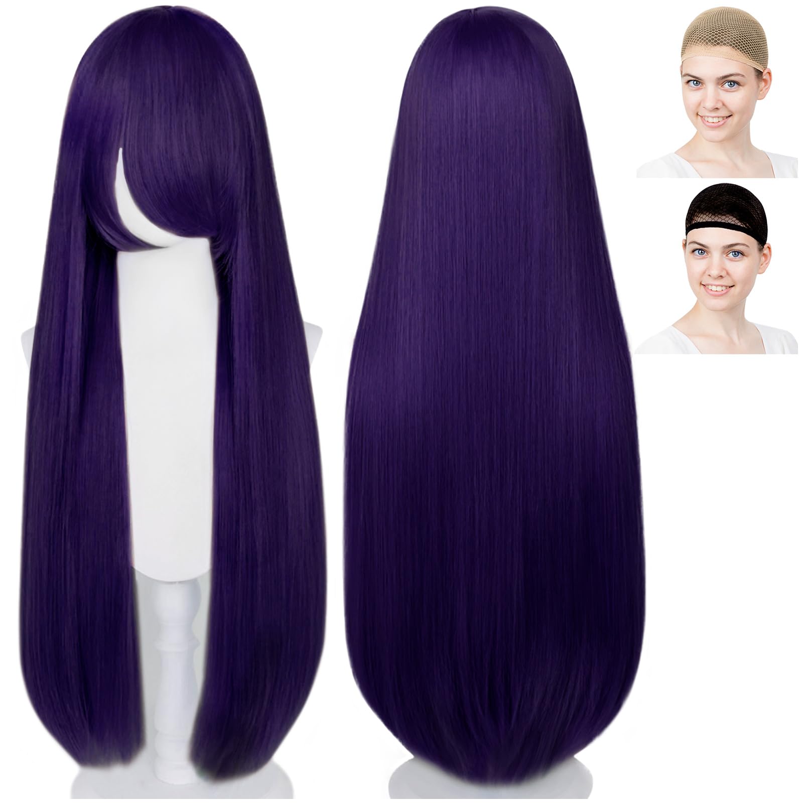 

CaseEden Cosplay Wig, Premium, Smooth, Straight, Long, 100cm, Dark Purple (WIG6159)