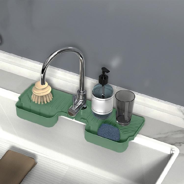 Silicones Sink Drain Sink Splash Guards Soap Holder Removable Tray Drying Mats