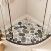 Cartoon Fan-shaped Shower Room Anti-slip Mat Bathroom Floor Mat Bathroom Bath Anti-slip Mat Curved Wire Ring Foot Mat