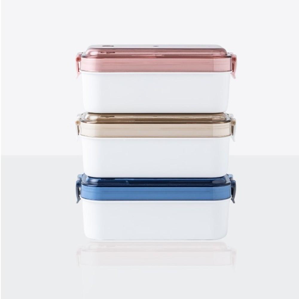 Removable Divider Lunch Storage Container ABS Airtight Kitchen Organizer  For Picnics