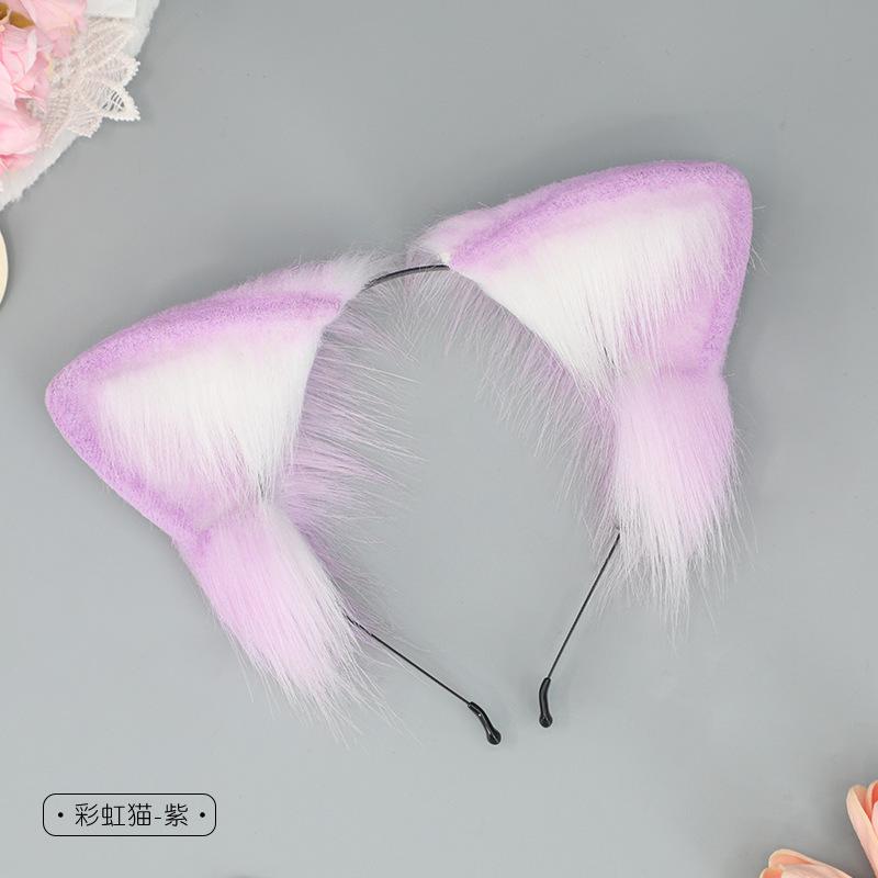 One piece of hair delivery Japanese Lolita animal ear headdress edge clip cat ear headband hairpin dual-purpose accessories handmade