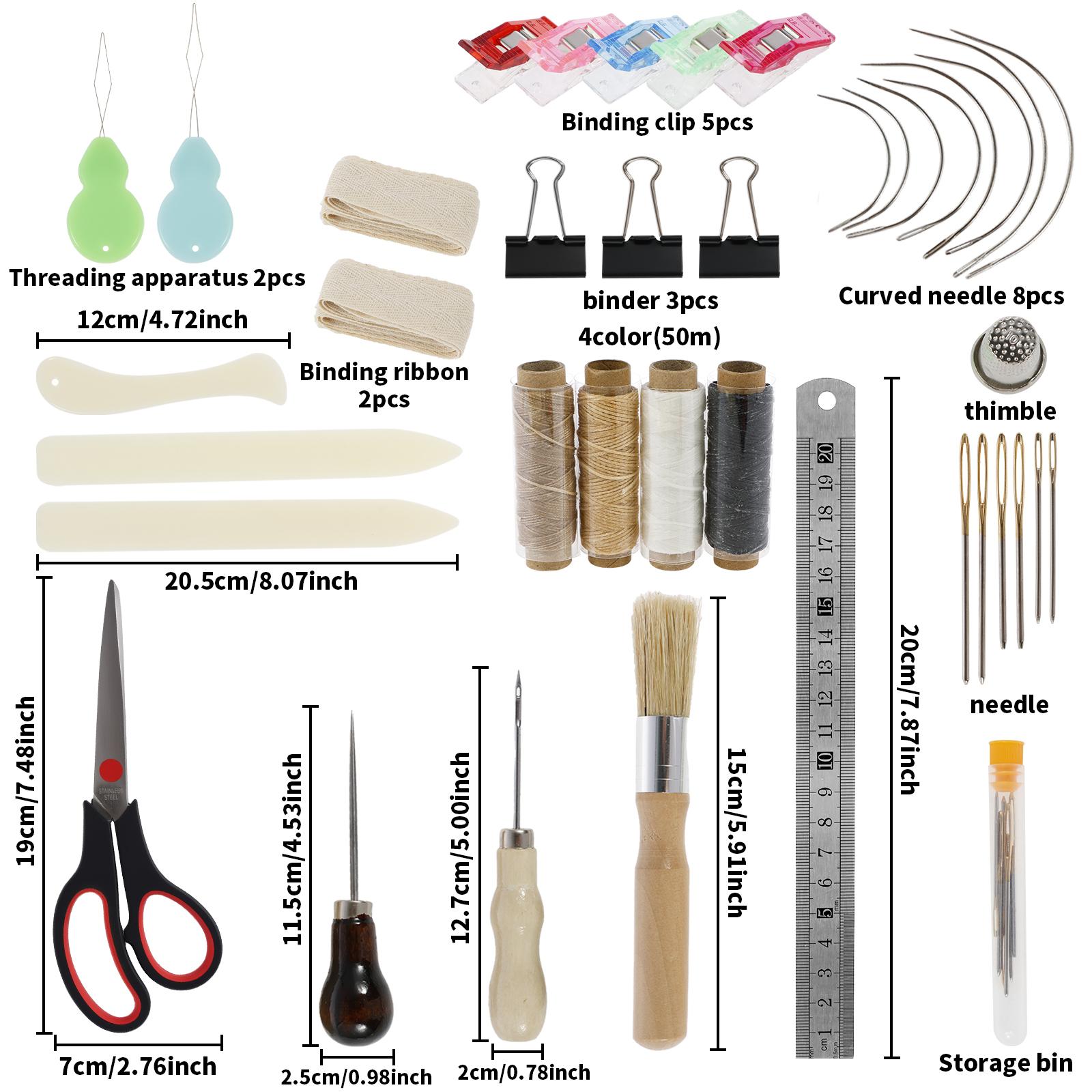 

Hand Bookbinding Tools Kits Supplies Book Binding Kits Paper Folding Tool DIY Bookbinding Leather Crafts Tool Sewing Accessories