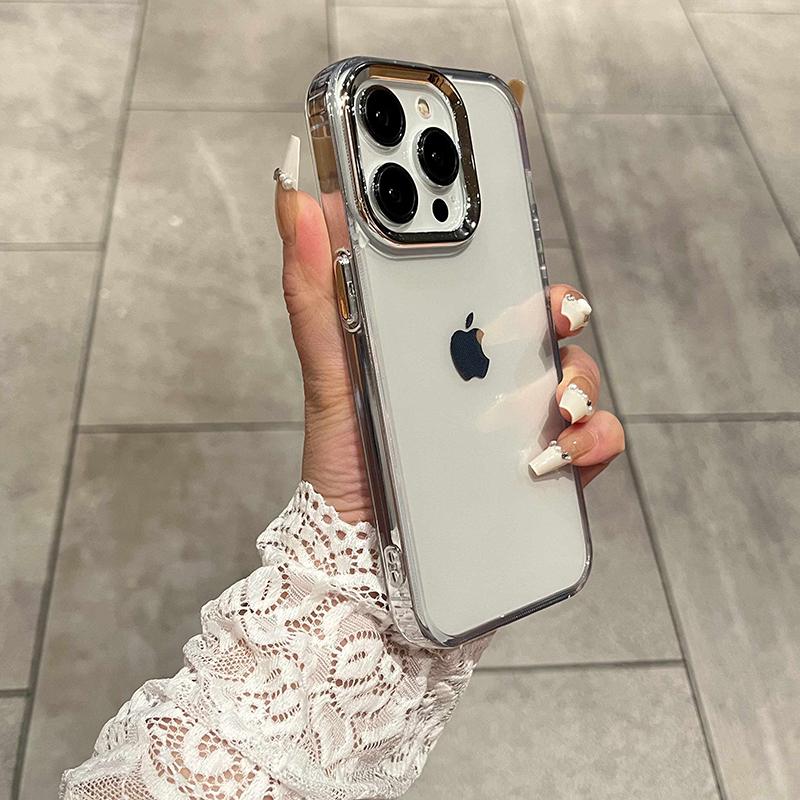 Luxury Transparent Phone Case For iPhone 17 16 15 14 12 11 13 Pro Max X XS XR 8 7 Plus SE2 Clear Soft Silicone Bumper Back Cover