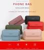 Borsa a tracolla mini da donna con doppia cerniera stile coreano - Porta telefono cellulare e portafoglio quadrato piccolo di alta gamma