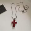 Gothic Trendy Y2K Red  Heart Cross StarPendent Snake Chain Choker Necklace For Women Men Punk Vintage Grunge Aesthetic Jewelry