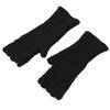 Knitted Half Finger Gloves Stretchy Warm Gloves Fingerless Thumb Hole Gloves