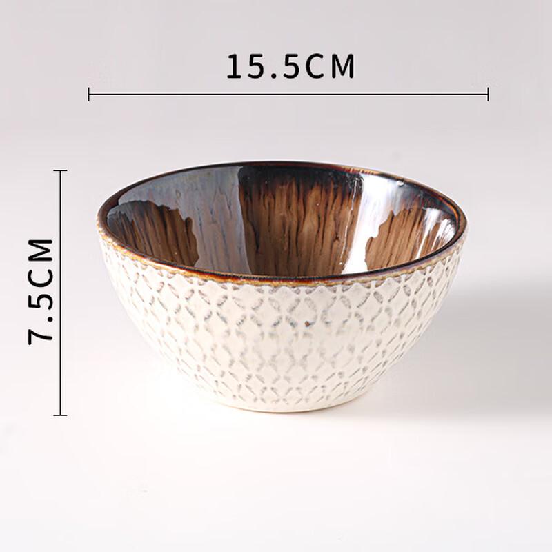 Nordic Hand-Painted Kiln Glaze Ceramic Serving Bowl