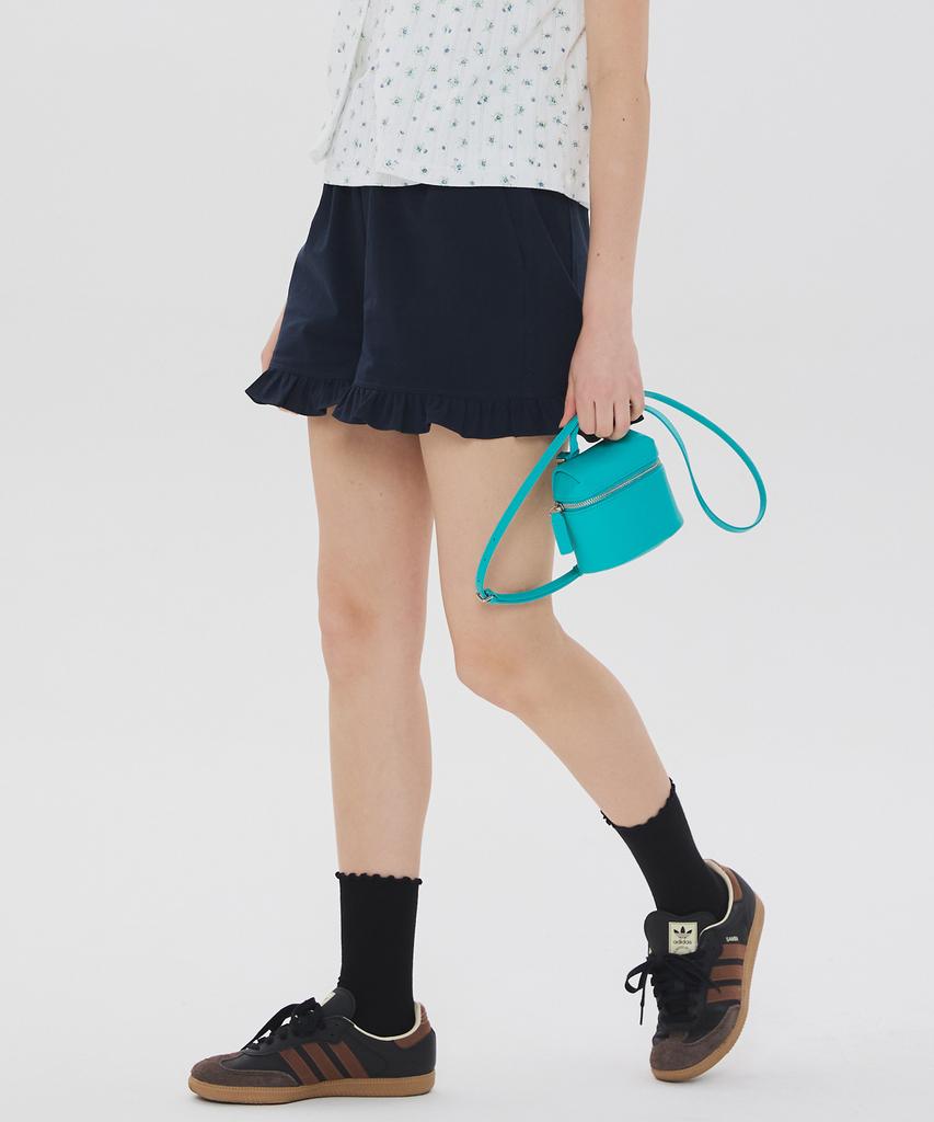 Nyuluki Frill Banded Shorts_Navy