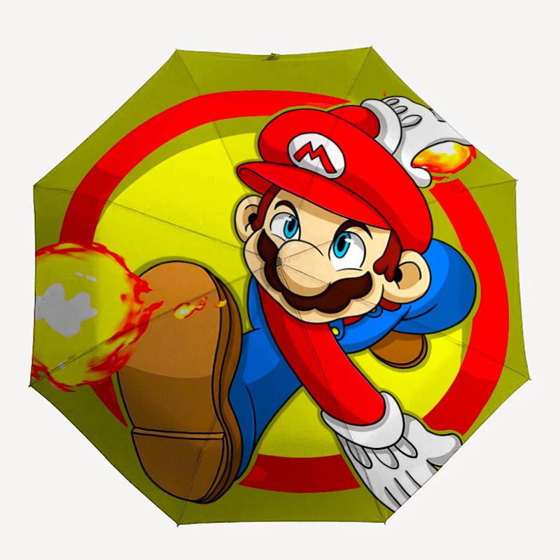 

Mario Fireball Automatic Folding Cute Umbrella - Lightweight, Retractable Design with 8-Rib Durability, Perfect for Outdoor Adventures, Fash