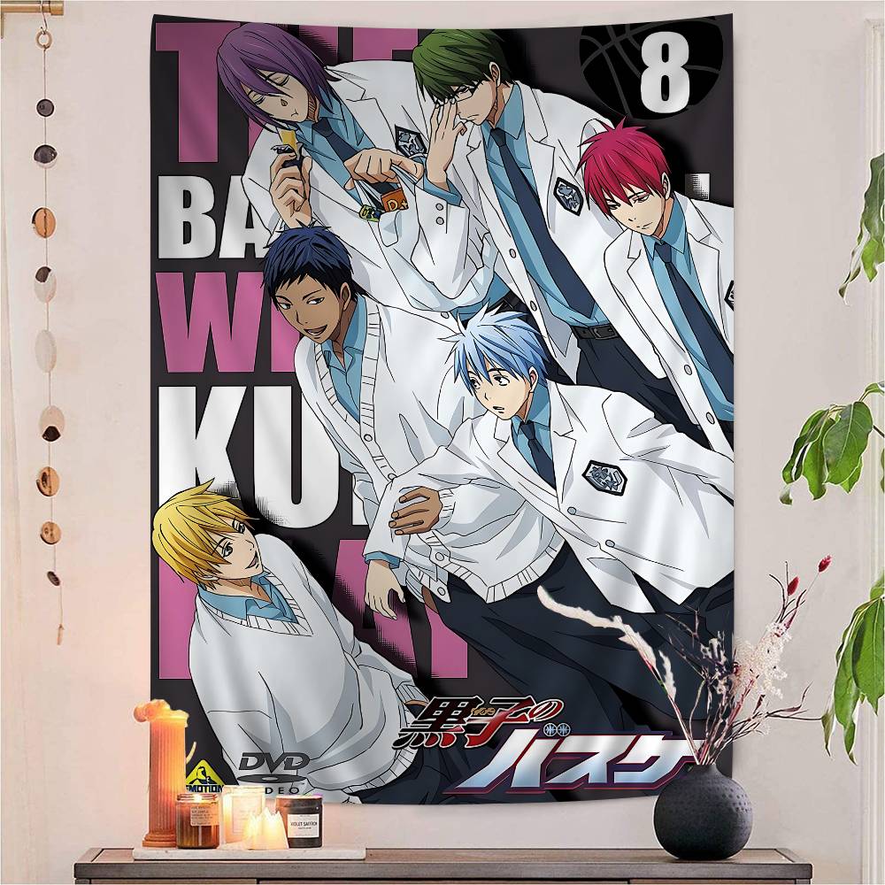 Japanese Anime Kuroko No Basket Colorful Tapestry Wall Hanging Hanging Tarot Hippie Wall Rugs Dorm Wall Art Decor