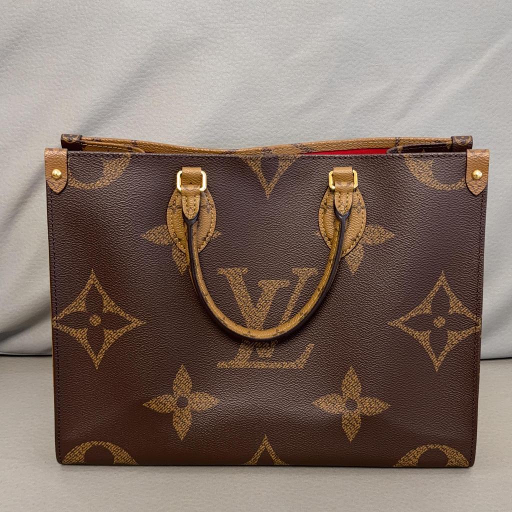 [Pre-Owned] Louis Vuitton Onthego MM 'Brown Giant Monogram/Brown Monogram Reverse Canvas' - Very Good #8PEVEW