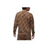 Jordan Allover Print Logo Langarm-Hoodie Herren Tops Braun DX9174-274