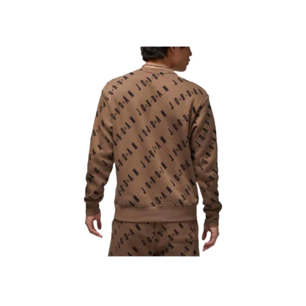 Jordan Allover Print Logo Langarm-Hoodie Herren Tops Braun DX9174-274