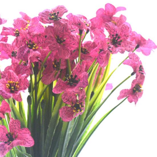 5Pcs Faux Violet Bundles UV Resistant Artificial Flowers Realistic Fake Violets for Outdoors Patios Porches Window Boxes Home Indoor Decor