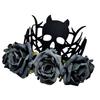 Adjustable Witch Devil Crowns Headpiece For Halloween Parties Soft Fabric Roses Costume Decoration