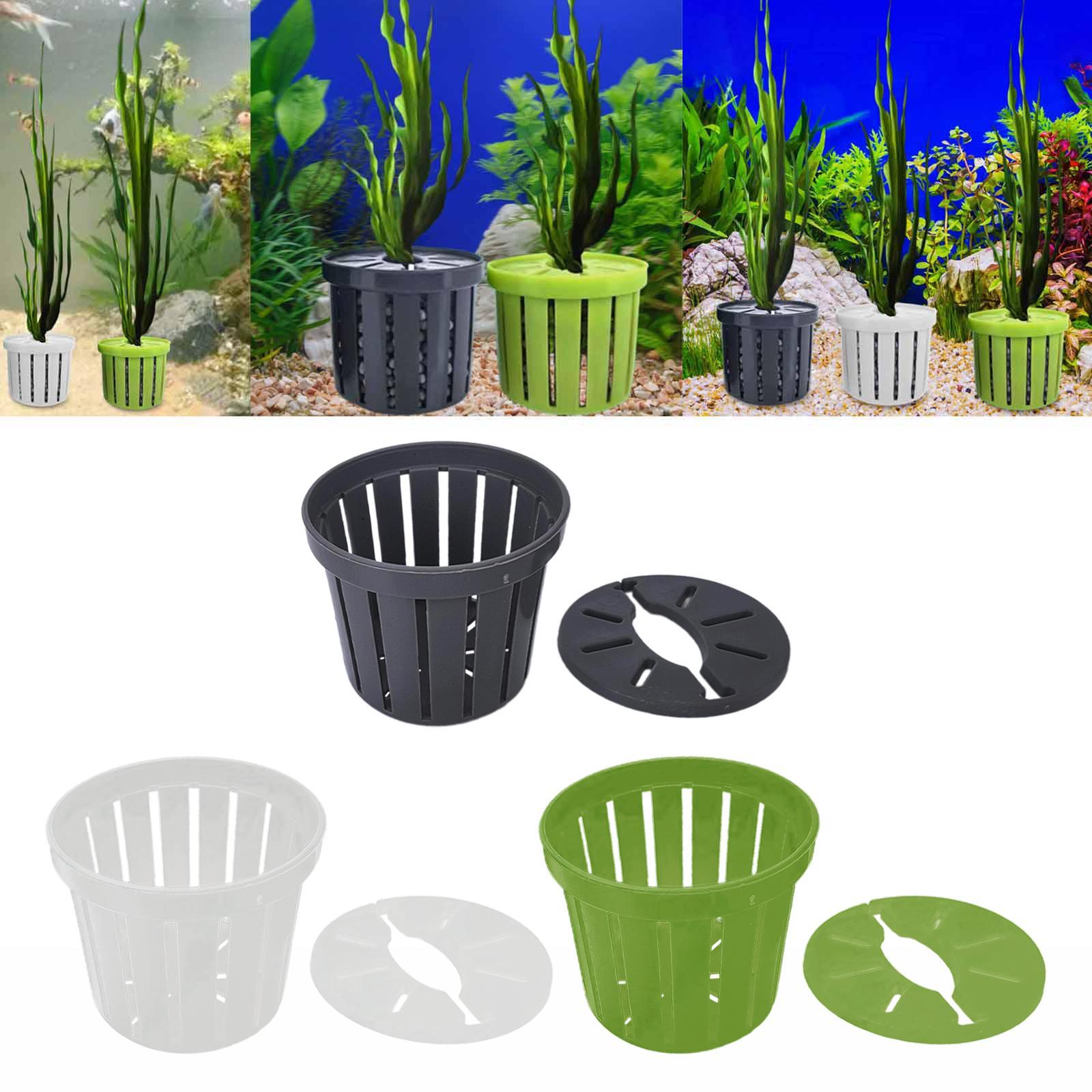20Pcs Net Pots for Hydroponics Outdoor Planting Grow Basket Porous verde