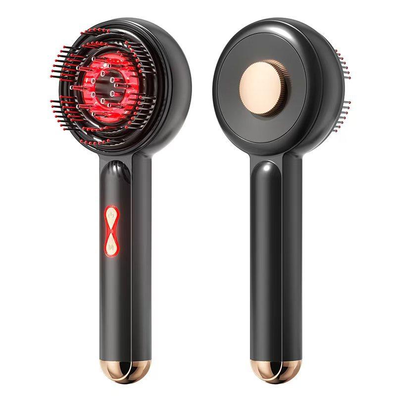 Electric Scalp Massager Comb Hair Growth Therapy Micro-Current Relaxation Red & Blue Light Treatment Oil Delivery Anti-Hair Loss