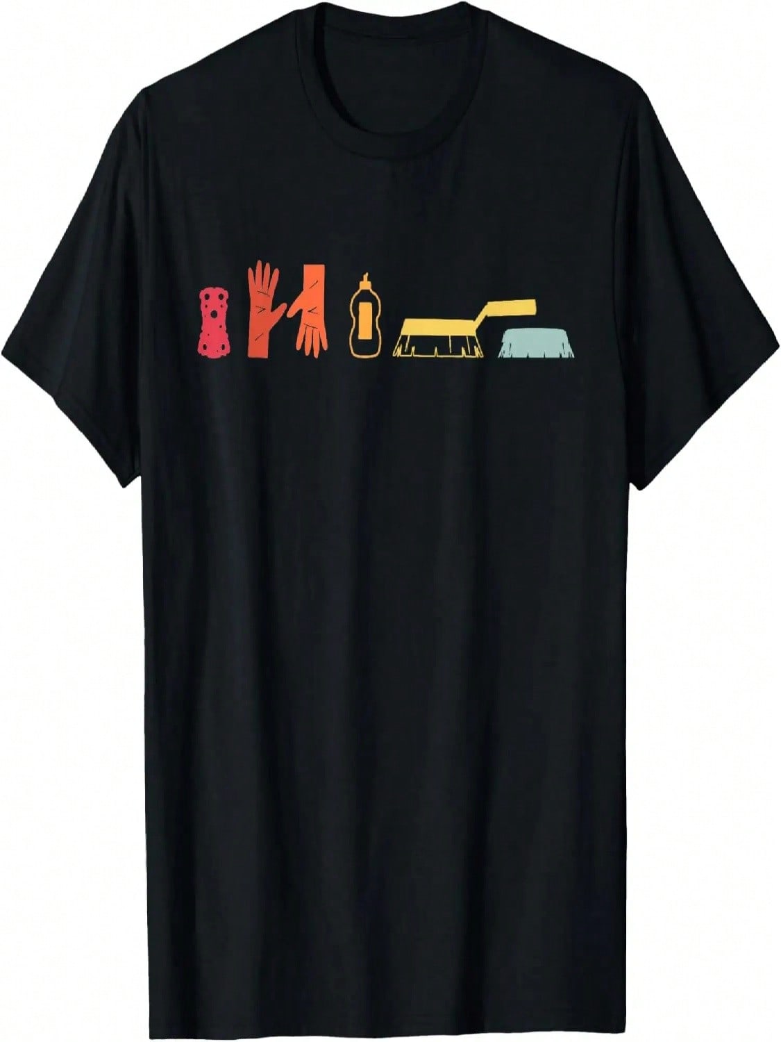Women Cleaning Service Retro Cleaning Crew Clean Team T-Shirt S разноцветный