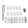 10PCS White Adjustable Cable Management Clip Self Adhesive Cord Organizer with Sticky Pads Cable Ties Screws for Home