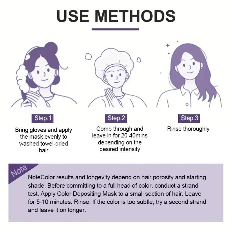 100 ml Farbfixierendes Lila Shampoo Farbe fixieren Grauhaarabdeckung Gelbstich nach dem Bleichen Haarfärbemittel Langanhaltend Nicht reizend Pflege