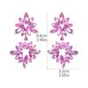 Fashion Snowflake Flowers Sparkling Crystal Earrings Personalized Exaggerated Ballet Earrings Women's Earrings 1 Pair
