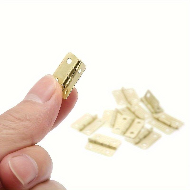 50pcs Mini Hinge Retro Decoration Hinges with Screw For Crafts Wooden Box Jewelry Chest Cabinet