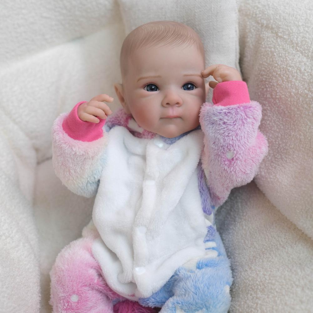Original Brand 48cm Reborn Dolls Bettie Full Silicone Body Newborn Dolls with Exquisite 3D Painting Visible Venous Blood Simulation Doll Kid Xmas Gift