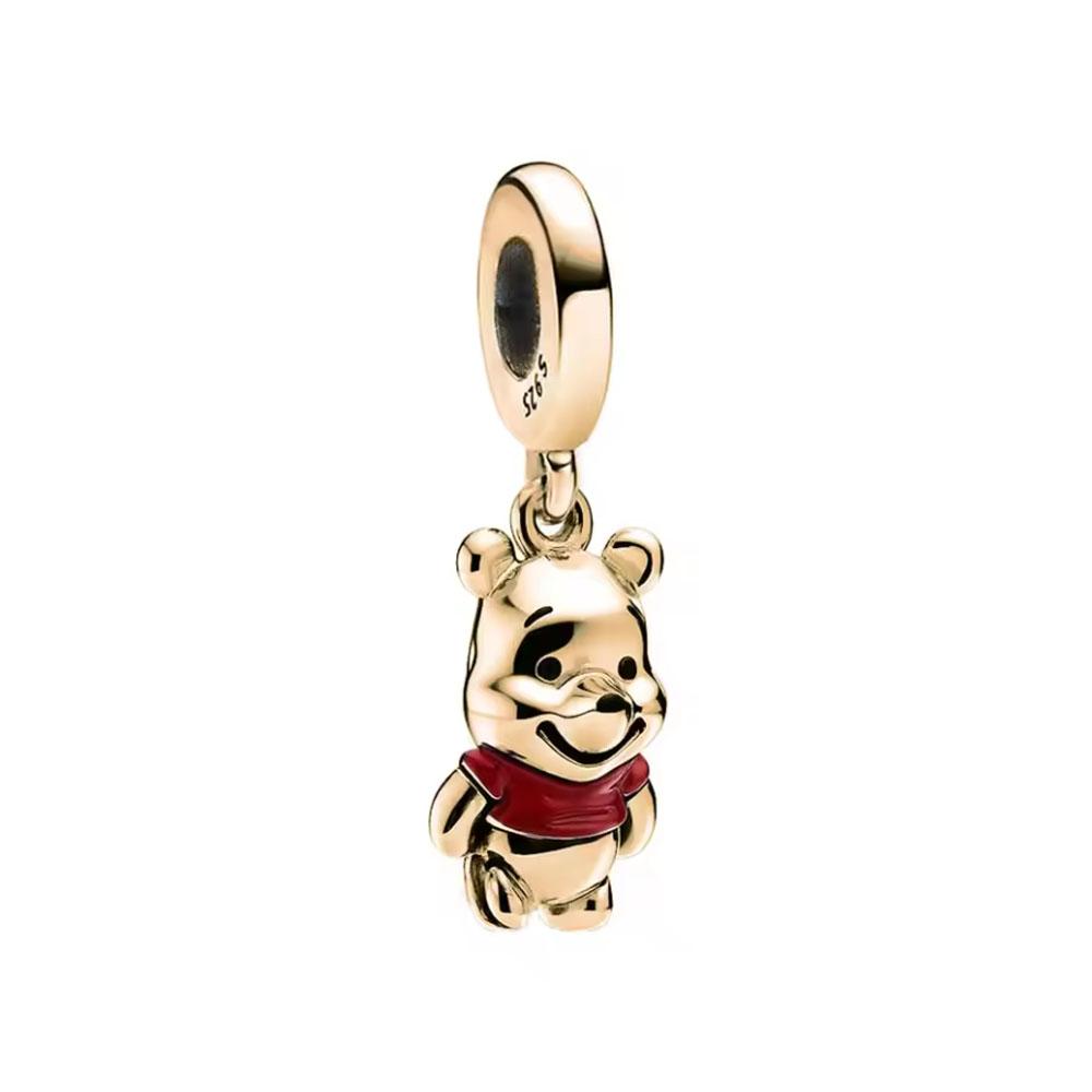 Fashionable 925 Silver Cartoon Beads Compatible with European Bracelet Koala Rabbit Mouse Princess Anime Beads DIY Jewelry Gift