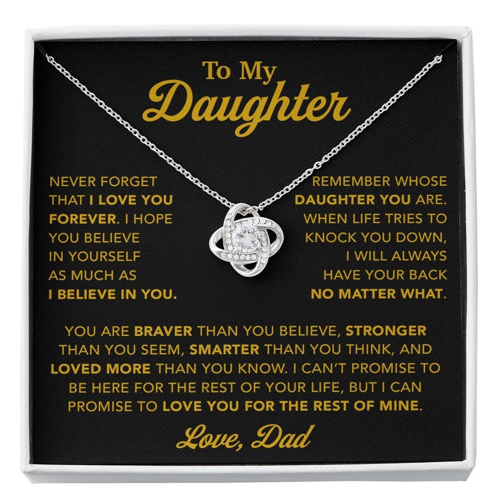 To My Daughter Necklace Gift for Daughter from Dad Father Daughter Necklace