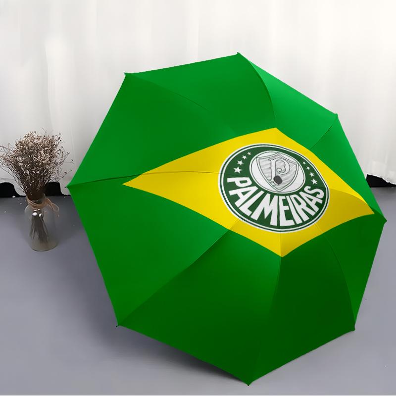 Printed SE Palmeiras logo Folding Umbrella,Outdoor,Leisure,And Travel Umbrella,Durable Umbrella Fabric,Birthday And Holiday Gift