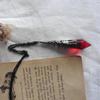 Gothic Deep Red and Black Glass Crystal Pendant Necklace