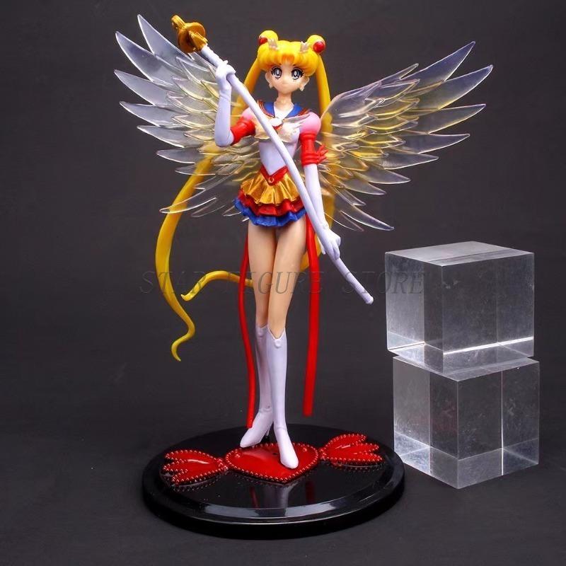 Eternal Sailor Moon Tsukino Usagi Action Figure Anime Figurine 17cm Cake Accessories Car Decoration Collectible Model Toys Gifts