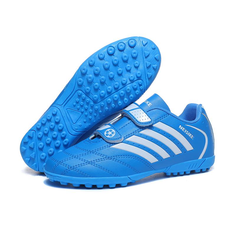 Kinder und Jugendliche, große Größe, stoßdämpfend, rutschfest, verschleißfest, Klettverschluss, kurzer Nagel, Outdoor-Fußballschuhe, Trainingsschuhe