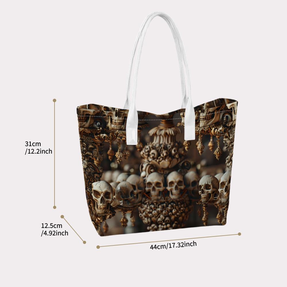 Gothic Skull Pattern Tote Bag