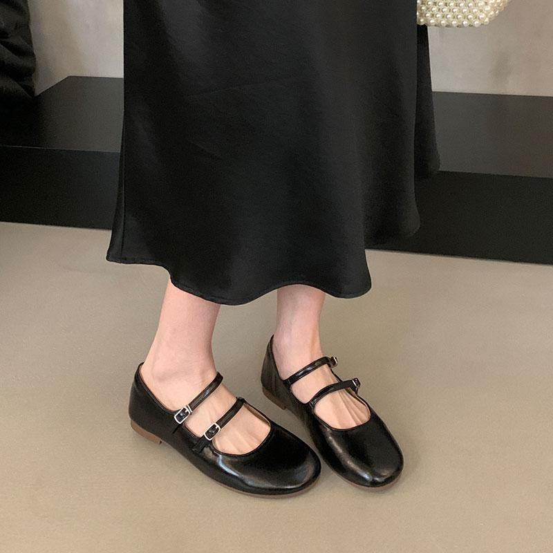 Fashion Fashion Buckle Strap Footwear Mary Janes Flats Shoes For Ladies Soft Round Toe Female Shallow Women Flats With Shoes