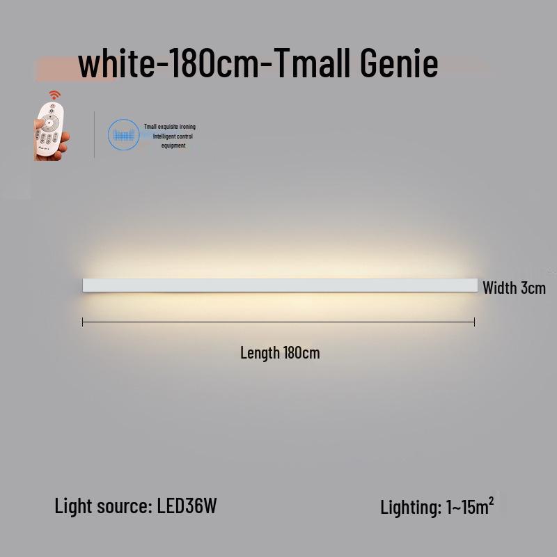 Minimalist Modern Long Strip Wall Lamp for Bedroom, Living Room, or Sofa Side