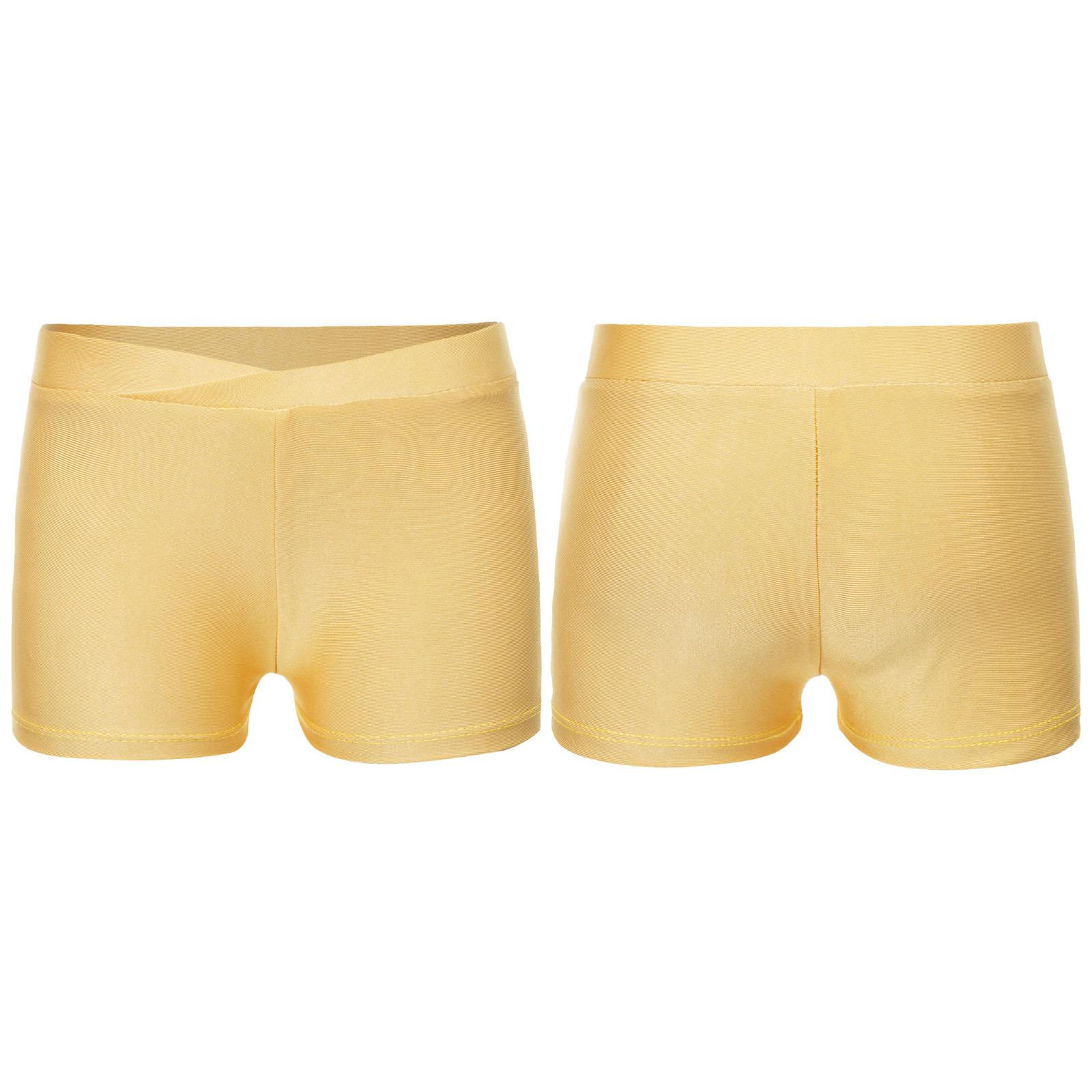 Pantaloncini elastici in vita per bambina da bambino Pantaloncini da allenamento per ginnastica sportiva da ballo per bambini 3-4 Years