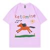 Camiseta Meme Divertido Caballo de Ketamina Ropa para Hombres y Mujeres Harajuku Y2k Camisetas de Manga Corta Moda de Verano Camisetas de Algodón Casuales