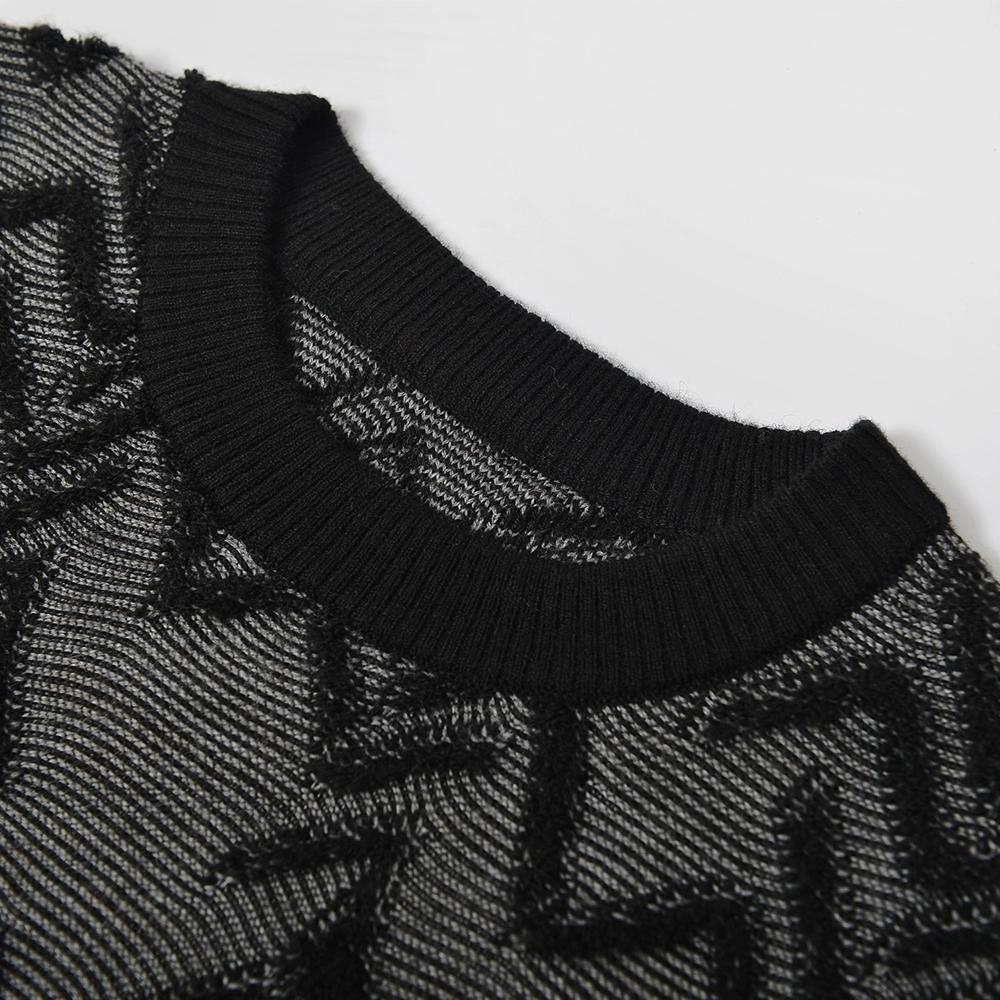 Men's Vintage Twill Sweater Long Sleeve Crewneck Pullover