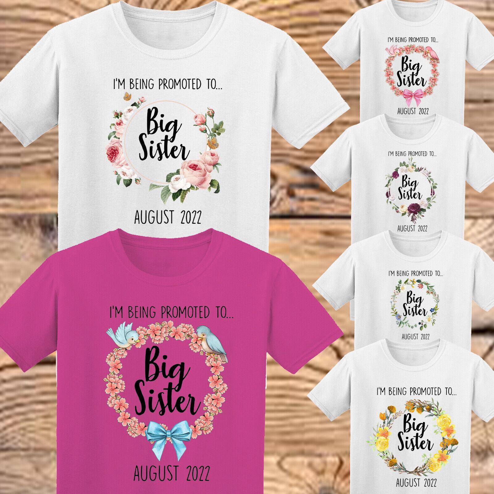Personalised Big Sister Im Being Promoted To Big Sister 100% Cotton T-shirt Mens Tees Tops #P1#PR#A M