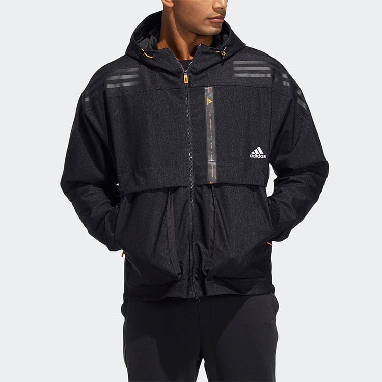Adidas Jackets Men's Black Hooded Moderate Other HE9904