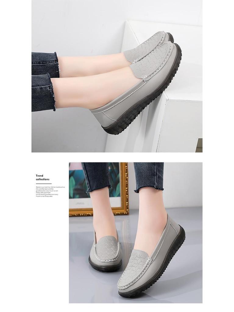 Doudou Women's Slip-On Loafers: Spring-Fall Non-Slip Casual Shoes, Low-Cut, Plus Size for Pregnant Moms