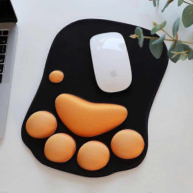 Cat Claw Wrist Mouse Pad Computer Accessories 1 Piece Silicone(Black)