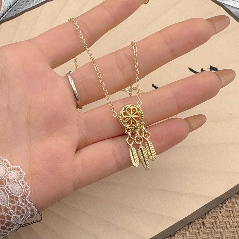 

Ловец снов кисточка ключичная цепочка корейская версия дизайн ожерелья с перьями модный и универсальный подарок на Циси День святого Валентина для