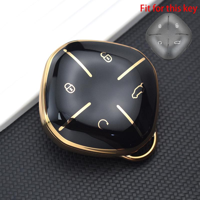 

Мягкий чехол для ключей из ТПУ с полным покрытием для 2022 2023 Jetour DASHING X-1 Plus DTC, защитный чехол для дистанционного ключа автомобиля Key Case чёрный