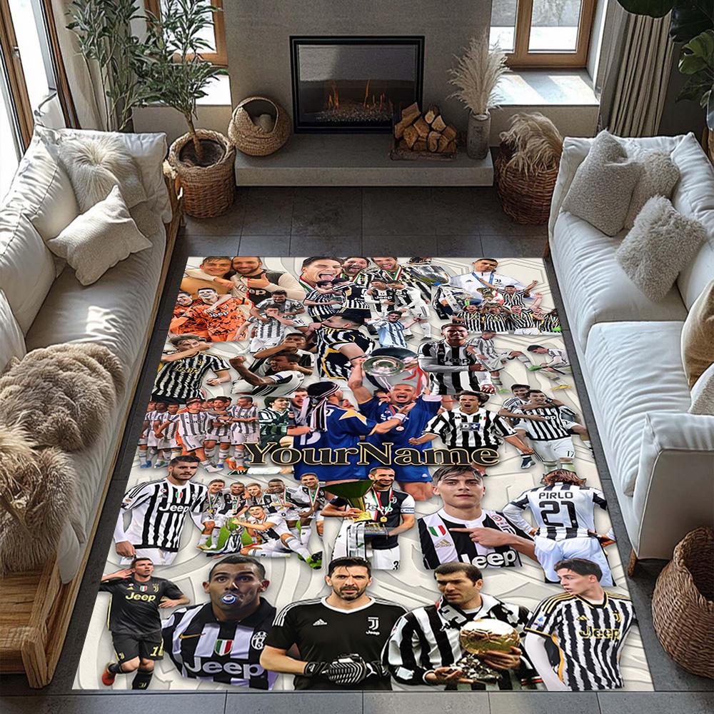 Juventus Customized Name Area Rug Suitable for Bedrooms Study room Dining Room Kitchen Antislip Carpet Anime Office Decor Spiritual Gift