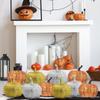 12Pcs Artificial Pumpkins Vegetable Photography Props for Fall Halloween Thanksgiving Porch Holiday Party Decorations